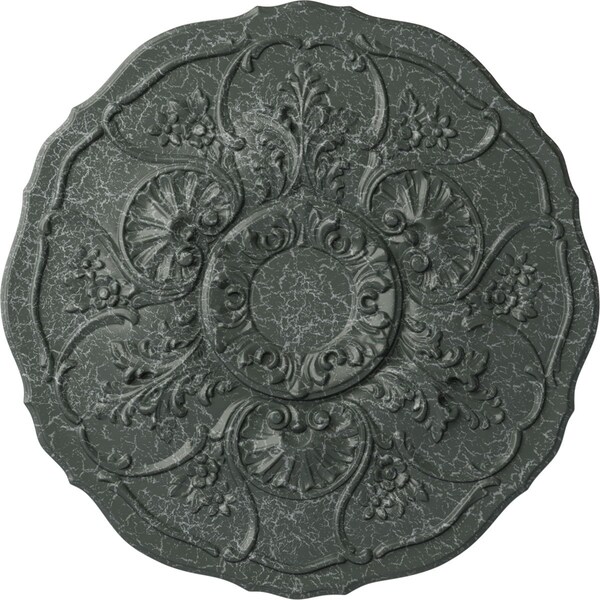 Ekena Millwork Cornelia Ceiling Medallion (Fits Canopies up to 4"), 22 1/2"OD x 1 1/2"P, Athenian Green Crackle CM22CNAGC - main